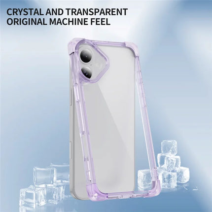 For iPhone 16 Plus Case Reinforced Corners TPU + Acrylic Clear Phone Back Cover