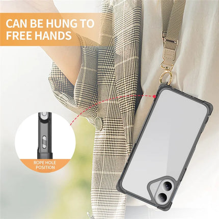 For iPhone 16 Plus Case Reinforced Corners TPU + Acrylic Clear Phone Back Cover