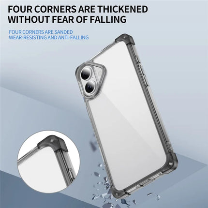 For iPhone 16 Plus Case Reinforced Corners TPU + Acrylic Clear Phone Back Cover