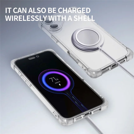 For iPhone 16 Plus Case Reinforced Corners TPU + Acrylic Clear Phone Back Cover