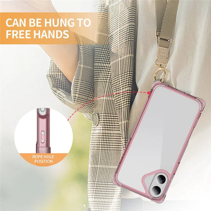 For iPhone 16 Plus Case Reinforced Corners TPU + Acrylic Clear Phone Back Cover