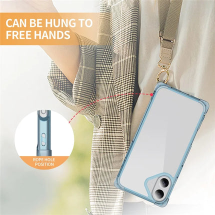 For iPhone 16 Plus Case Reinforced Corners TPU + Acrylic Clear Phone Back Cover