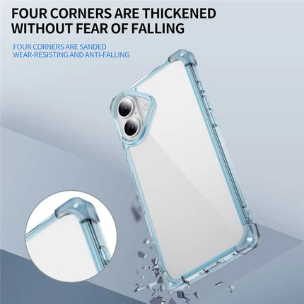 For iPhone 16 Plus Case Reinforced Corners TPU + Acrylic Clear Phone Back Cover
