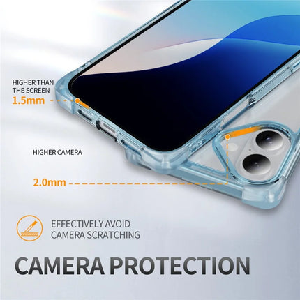 For iPhone 16 Plus Case Reinforced Corners TPU + Acrylic Clear Phone Back Cover