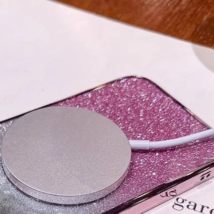 For Samsung Galaxy S23 FE Case Compatible with MagSafe Electroplated Gradient Glitter TPU Phone Cover