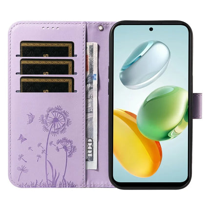 Leather Case for Honor Play 60 Plus 5G / 200 Smart 5G / Play 9T / X7c 4G Wallet Phone Cover Dandelion Imprint