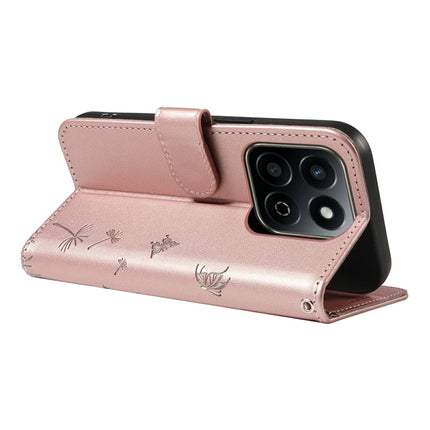 Leather Case for Honor Play 60 Plus 5G / 200 Smart 5G / Play 9T / X7c 4G Wallet Phone Cover Dandelion Imprint