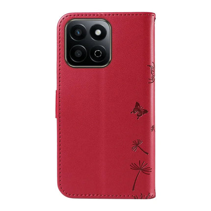 Leather Case for Honor Play 60 Plus 5G / 200 Smart 5G / Play 9T / X7c 4G Wallet Phone Cover Dandelion Imprint