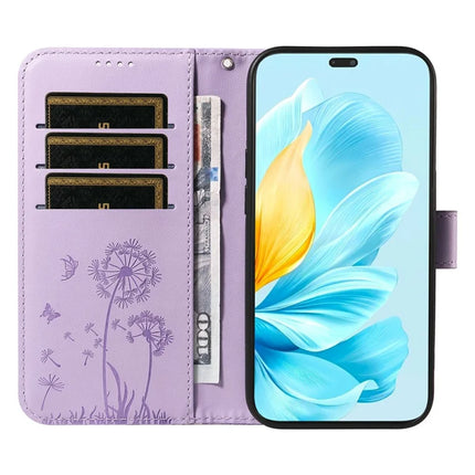 For Honor 200 Lite Leather Case Wallet Phone Cover Dandelion Imprint