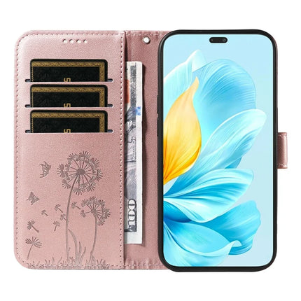 For Honor 200 Lite Leather Case Wallet Phone Cover Dandelion Imprint