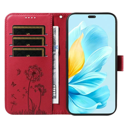 For Honor 200 Lite Leather Case Wallet Phone Cover Dandelion Imprint