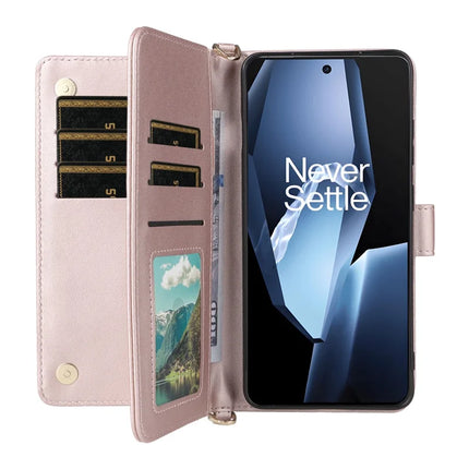 Wallet Phone Case for OnePlus Ace 5 5G / Ace 5 Pro 5G / 13R 5G Leather Phone Cover with Shoulder Strap