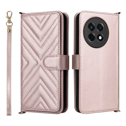 Wallet Phone Case for OnePlus Ace 5 5G / Ace 5 Pro 5G / 13R 5G Leather Phone Cover with Shoulder Strap