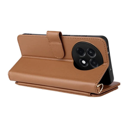 Wallet Phone Case for OnePlus Ace 5 5G / Ace 5 Pro 5G / 13R 5G Leather Phone Cover with Shoulder Strap