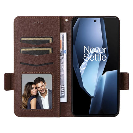 Leather Case for OnePlus Ace 5 5G / Ace 5 Pro 5G / 13R 5G Litchi Texture Wallet Flip Phone Cover