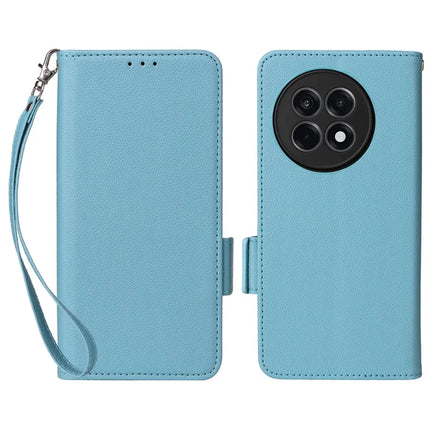 Leather Case for OnePlus Ace 5 5G / Ace 5 Pro 5G / 13R 5G Litchi Texture Wallet Flip Phone Cover - Baby Blue