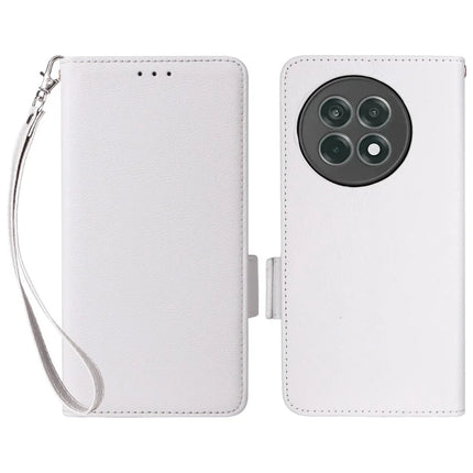 Leather Case for OnePlus Ace 5 5G / Ace 5 Pro 5G / 13R 5G Litchi Texture Wallet Flip Phone Cover - White