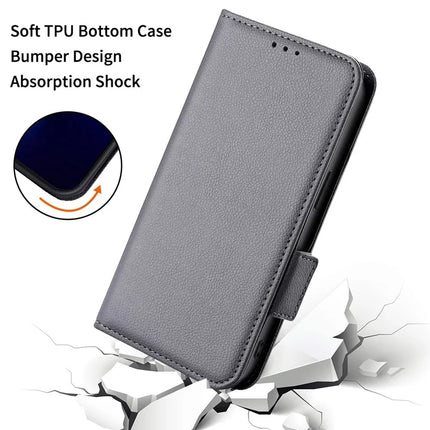 Leather Case for OnePlus Ace 5 5G / Ace 5 Pro 5G / 13R 5G Litchi Texture Wallet Flip Phone Cover