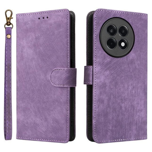 Wallet Phone Case for OnePlus Ace 5 5G / Ace 5 Pro 5G / 13R 5G RFID Blocking PU Leather Cover Stand View - Purple