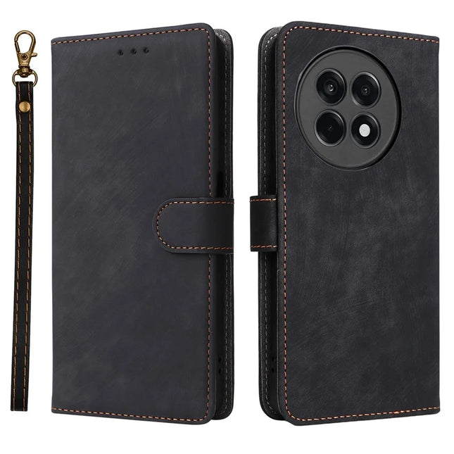 Wallet Phone Case for OnePlus Ace 5 5G / Ace 5 Pro 5G / 13R 5G RFID Blocking PU Leather Cover Stand View - Black