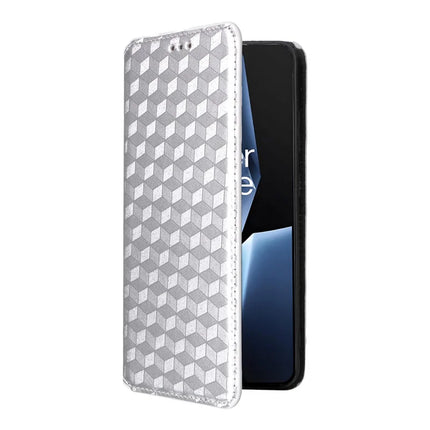 Wallet Phone Case for OnePlus Ace 5 5G / Ace 5 Pro 5G / 13R 5G Rhombus Imprinted Leather Phone Cover