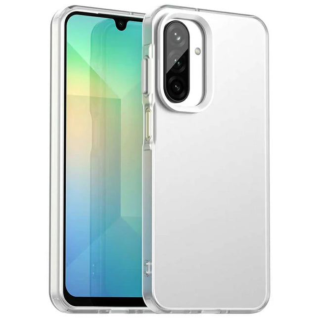 For Samsung Galaxy A26 5G Case PC+TPU+PET Matte Anti-Drop Phone Back Cover - White