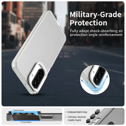 For Samsung Galaxy A26 5G Case PC+TPU+PET Matte Anti-Drop Phone Back Cover