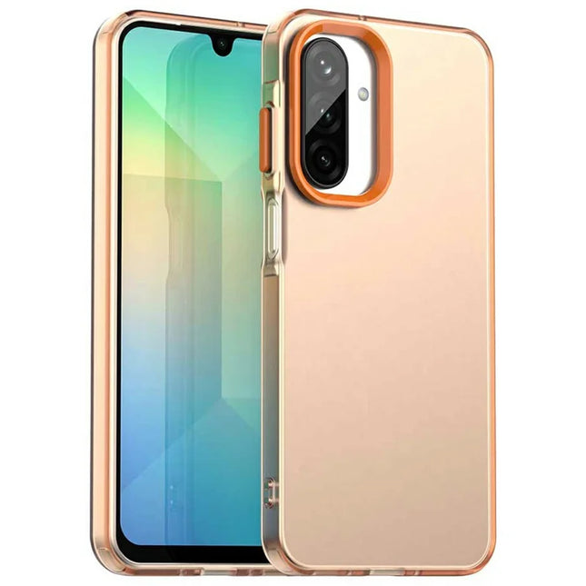 For Samsung Galaxy A26 5G Case PC+TPU+PET Matte Anti-Drop Phone Back Cover - Orange
