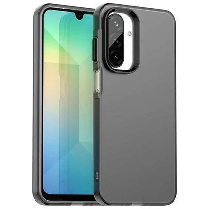 For Samsung Galaxy A26 5G Case PC+TPU+PET Matte Anti-Drop Phone Back Cover - Black