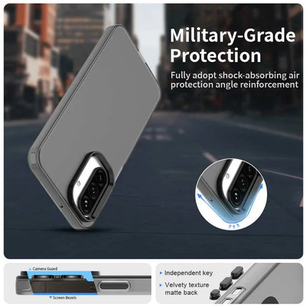 For Samsung Galaxy A26 5G Case PC+TPU+PET Matte Anti-Drop Phone Back Cover