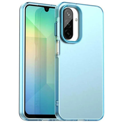For Samsung Galaxy A26 5G Case PC+TPU+PET Matte Anti-Drop Phone Back Cover - Blue