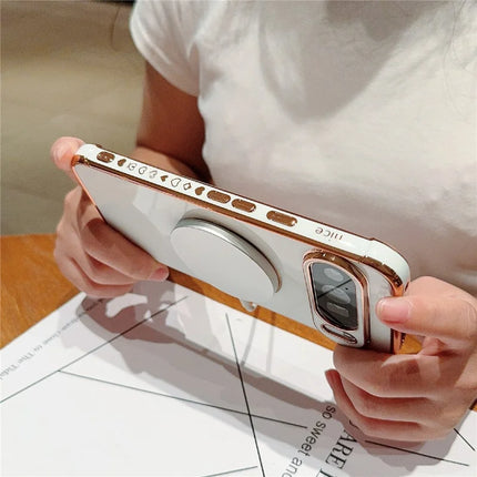 For Google Pixel 9 / 9 Pro Magnetic Case Electroplating Soft TPU Cover with Cute Love Heart