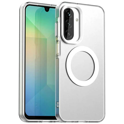 For Samsung Galaxy A26 5G Case Compatible with MagSafe Anti Drop Hybrid Phone Back Cover - White