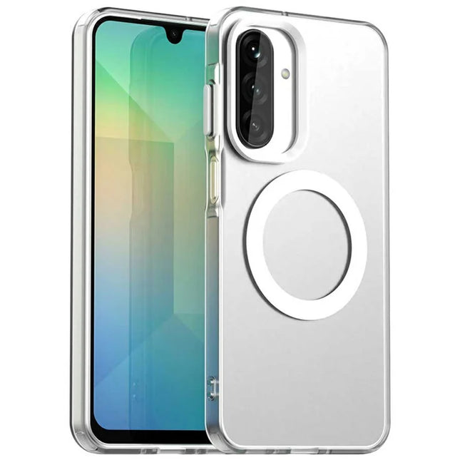 For Samsung Galaxy A26 5G Case Compatible with MagSafe Anti Drop Hybrid Phone Back Cover - White