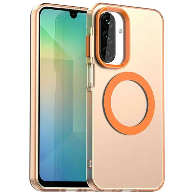 For Samsung Galaxy A26 5G Case Compatible with MagSafe Anti Drop Hybrid Phone Back Cover - Orange