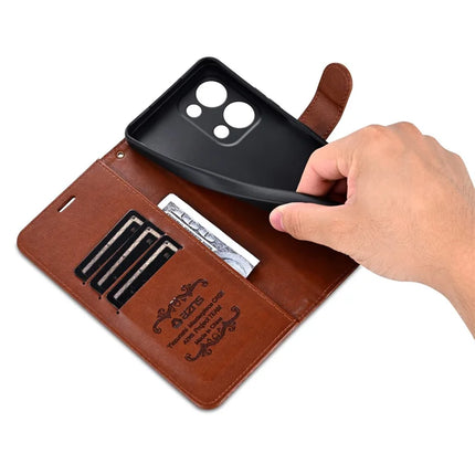 AZNS For Oppo Reno13 5G (Global) Case Anti-Scratch PU Leather Stand Wallet Phone Cover
