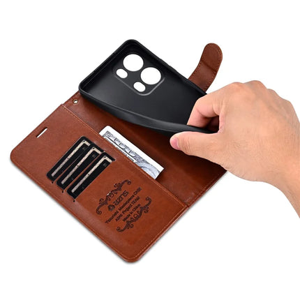 AZNS For Oppo Reno13 Pro 5G Case Anti-Scratch PU Leather Stand Wallet Phone Cover