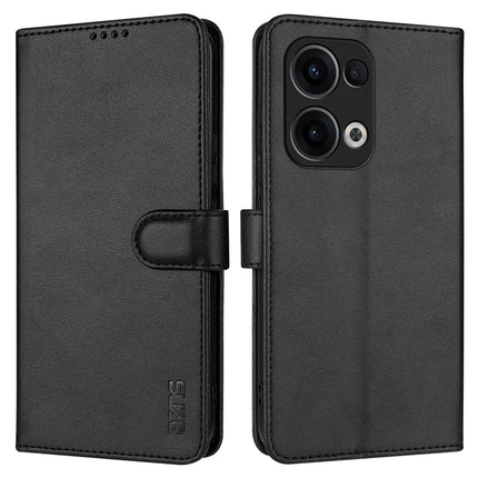 AZNS For Oppo Reno13 5G (Global) Case PU Leather Wallet Phone Cover - Black