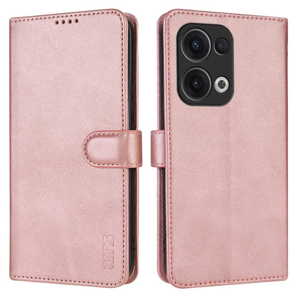 AZNS For Oppo Reno13 5G (Global) Case PU Leather Wallet Phone Cover - Rose Gold