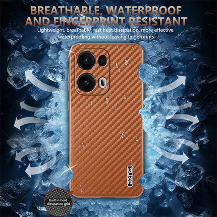AZNS For Oppo Reno13 Pro 5G Case Electroplating Carbon Fiber Texture PU + TPU Phone Cover