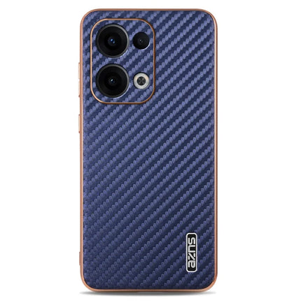 AZNS For Oppo Reno13 5G (Global) Case Electroplating Carbon Fiber Texture PU + TPU Phone Cover
