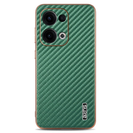 AZNS For Oppo Reno13 5G (Global) Case Electroplating Carbon Fiber Texture PU + TPU Phone Cover