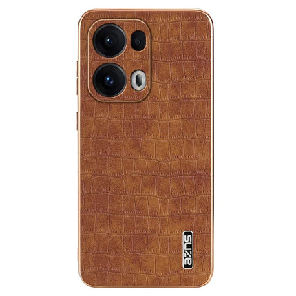 AZNS For Oppo Reno13 Pro 5G Case Electroplating Crocodile Texture PU + TPU Phone Cover