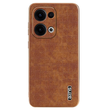 AZNS For Oppo Reno13 5G (Global) Case Electroplating Crocodile Texture PU + TPU Phone Cover