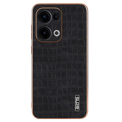 AZNS For Oppo Reno13 5G (Global) Case Electroplating Crocodile Texture PU + TPU Phone Cover