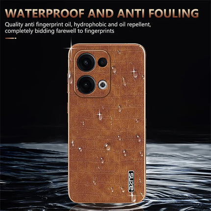 AZNS For Oppo Reno13 5G (Global) Case Electroplating Crocodile Texture PU + TPU Phone Cover