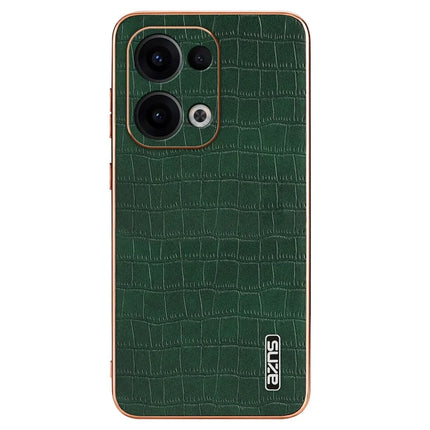 AZNS For Oppo Reno13 5G (Global) Case Electroplating Crocodile Texture PU + TPU Phone Cover