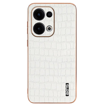 AZNS For Oppo Reno13 5G (Global) Case Electroplating Crocodile Texture PU + TPU Phone Cover