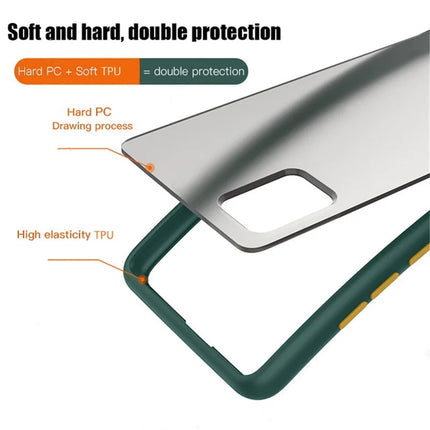 For Samsung Galaxy A55 5G Case TPU + PC Matte Anti Drop Phone Back Cover