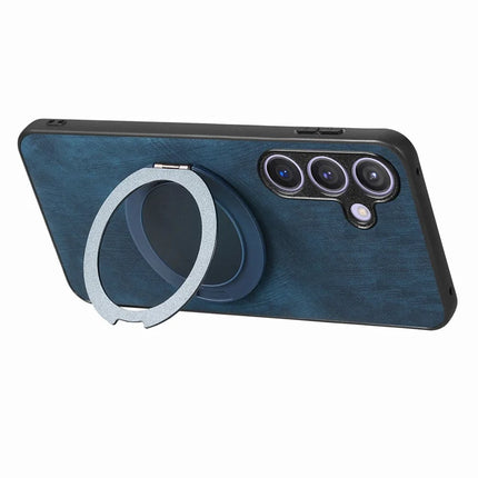 For Samsung Galaxy S23 FE Phone Case with Rotating Kickstand Stress Relief Retro Leather Back Cover